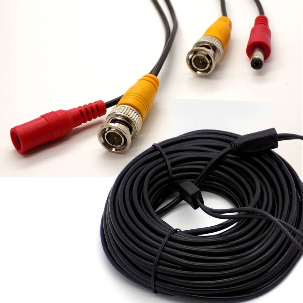 BNC DC Power Lead 5M-50M CCTV Security Camera DVR Video Recorder Extension Cable