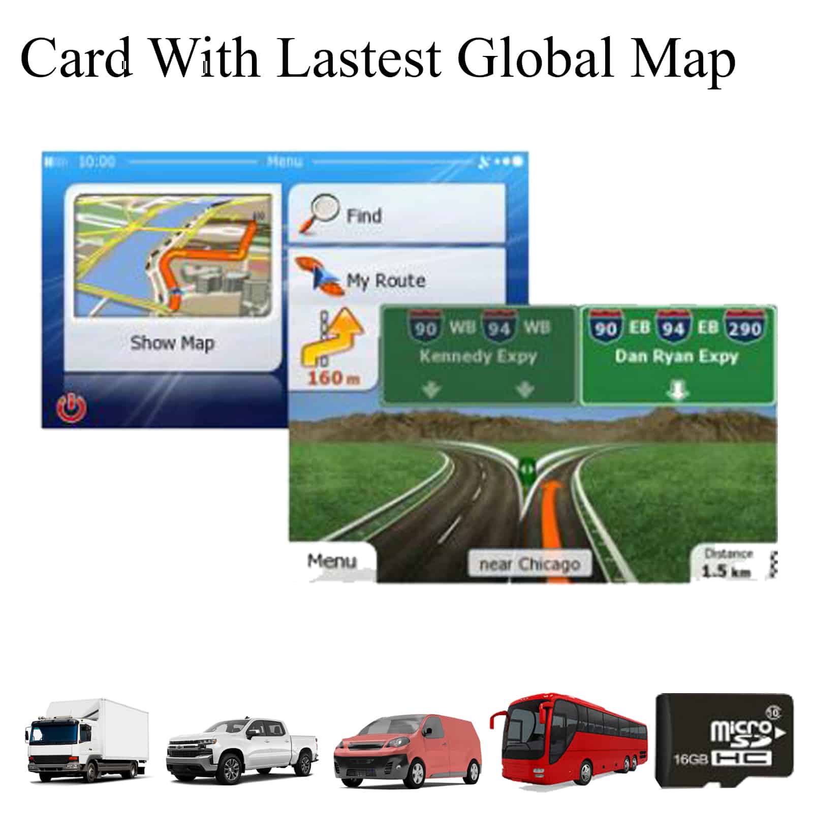Latest GPS Maps MICRO SD Card North America Map USA Canada WinCE Free Shipping