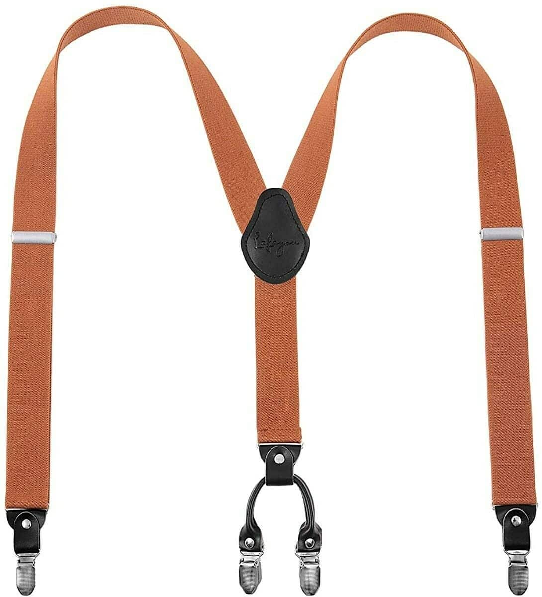 Mens Braces Lafayon Braces For Men 4 Clips Y-Back 3.5cm Wide Heavy Duty Adjustable Elastic Mens Suspenders Durable Suspenders Strong Metal Clips