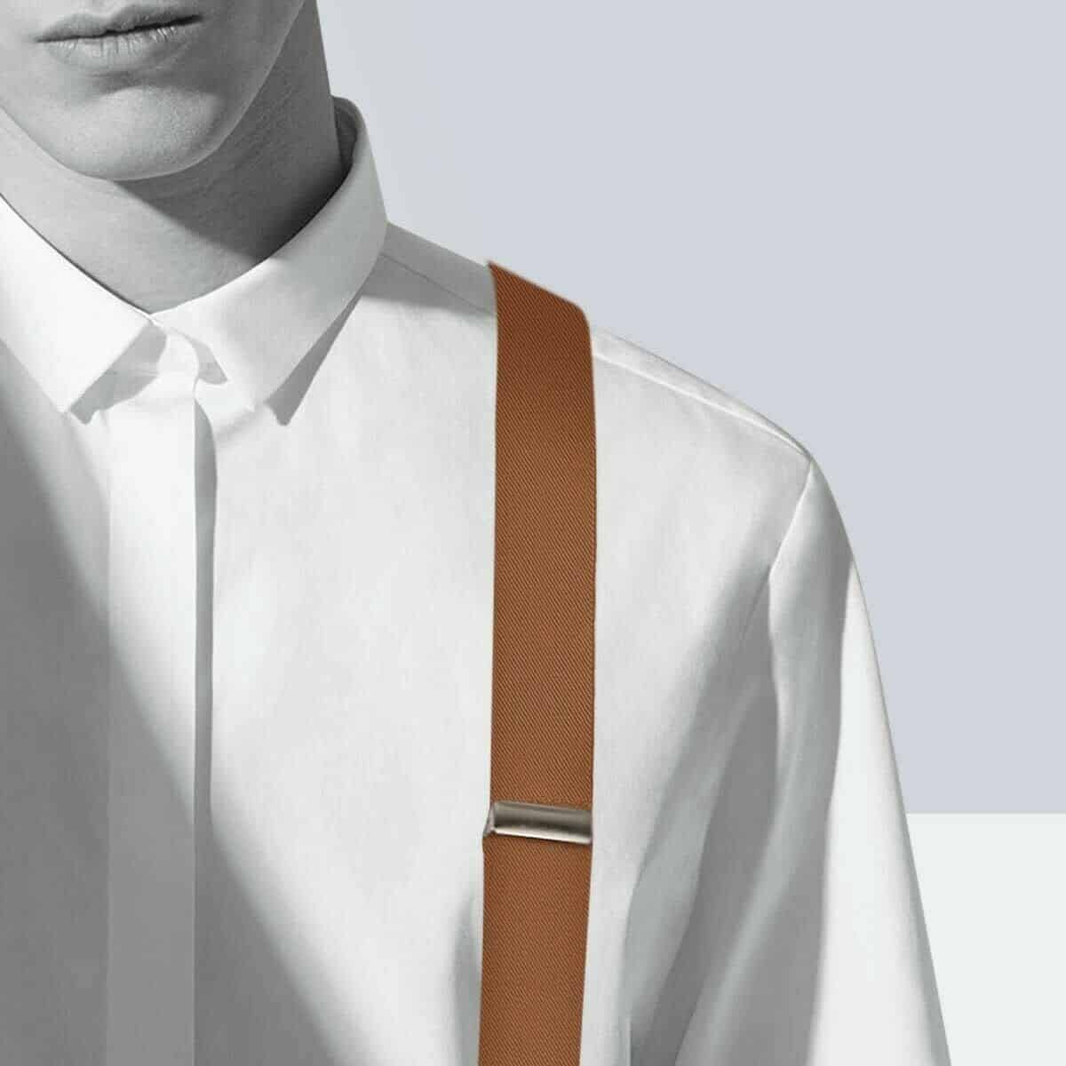 Men's Vintage Flower Pattern Suspenders Clip-on Adjustable Braces Elastic Strap 